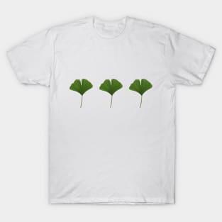 Green Ginkgo Leaves T-Shirt